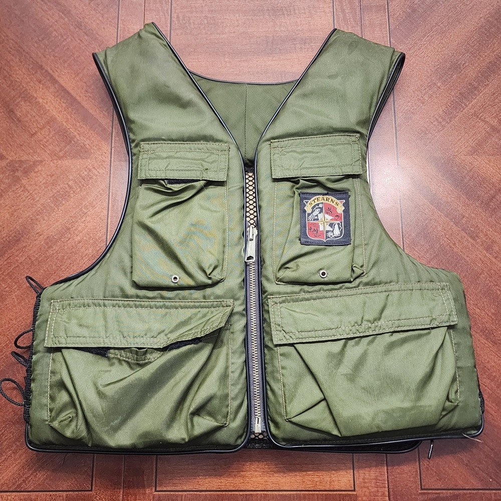 Stearns Sans-Souci Fishing Life Vest, Large 44-46"Chest, Made USA Mosquito Net